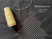 Load image into Gallery viewer, Sashiko Christmas tree kit