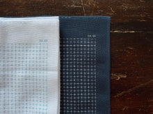 Load image into Gallery viewer, Grid-stenciled sashiko cloth for making hanafukin
