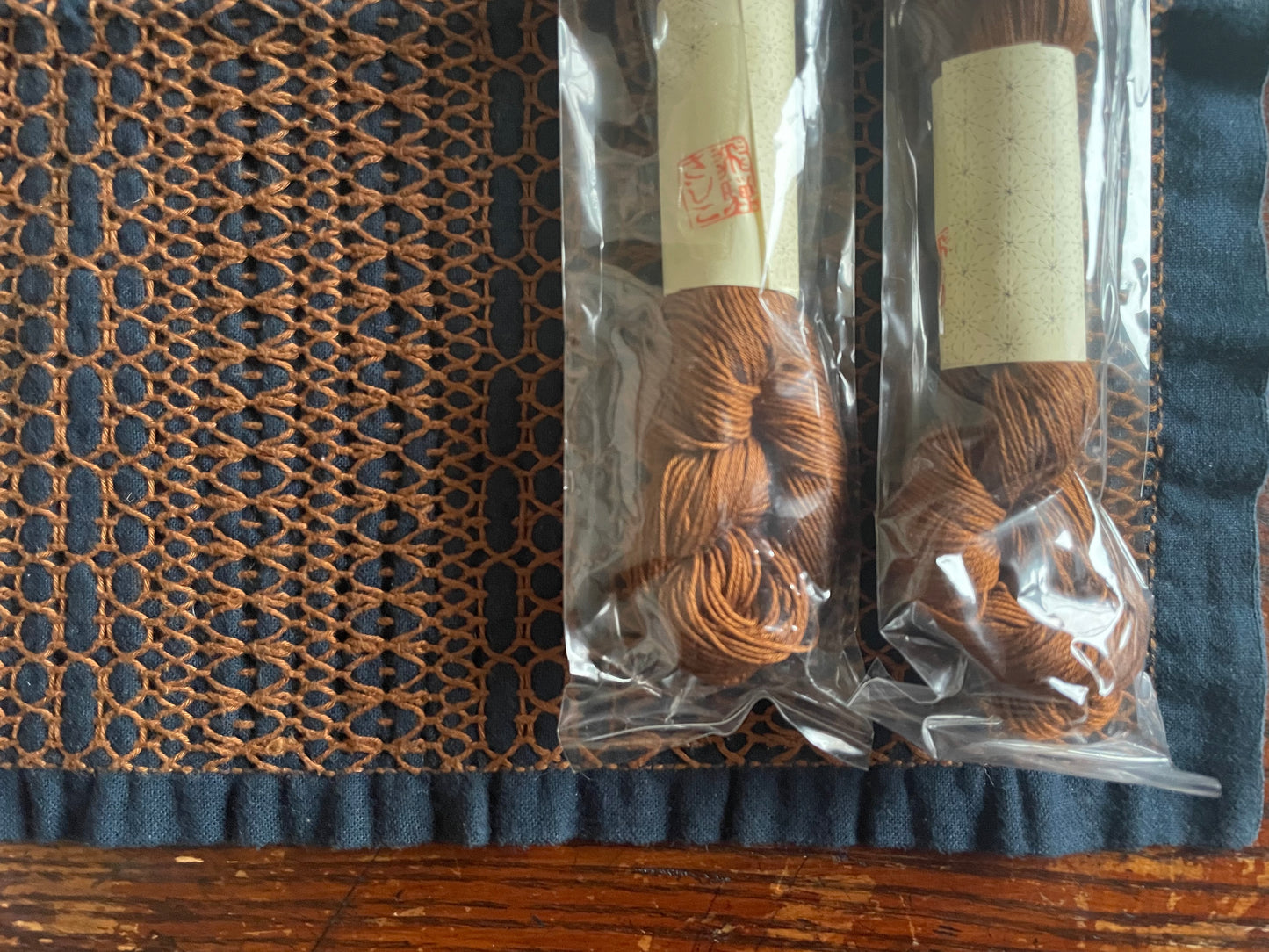 Kazue’s favorite brown thread from Hida Sashiko