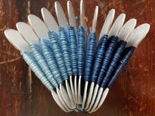 Load image into Gallery viewer, Sashiko thread in 12 shades of indigo blue
