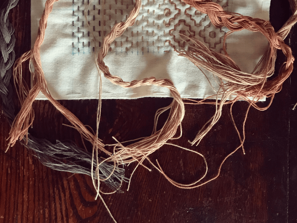 Kakishibu dyed sashiko thread - SASHIKO.LAB