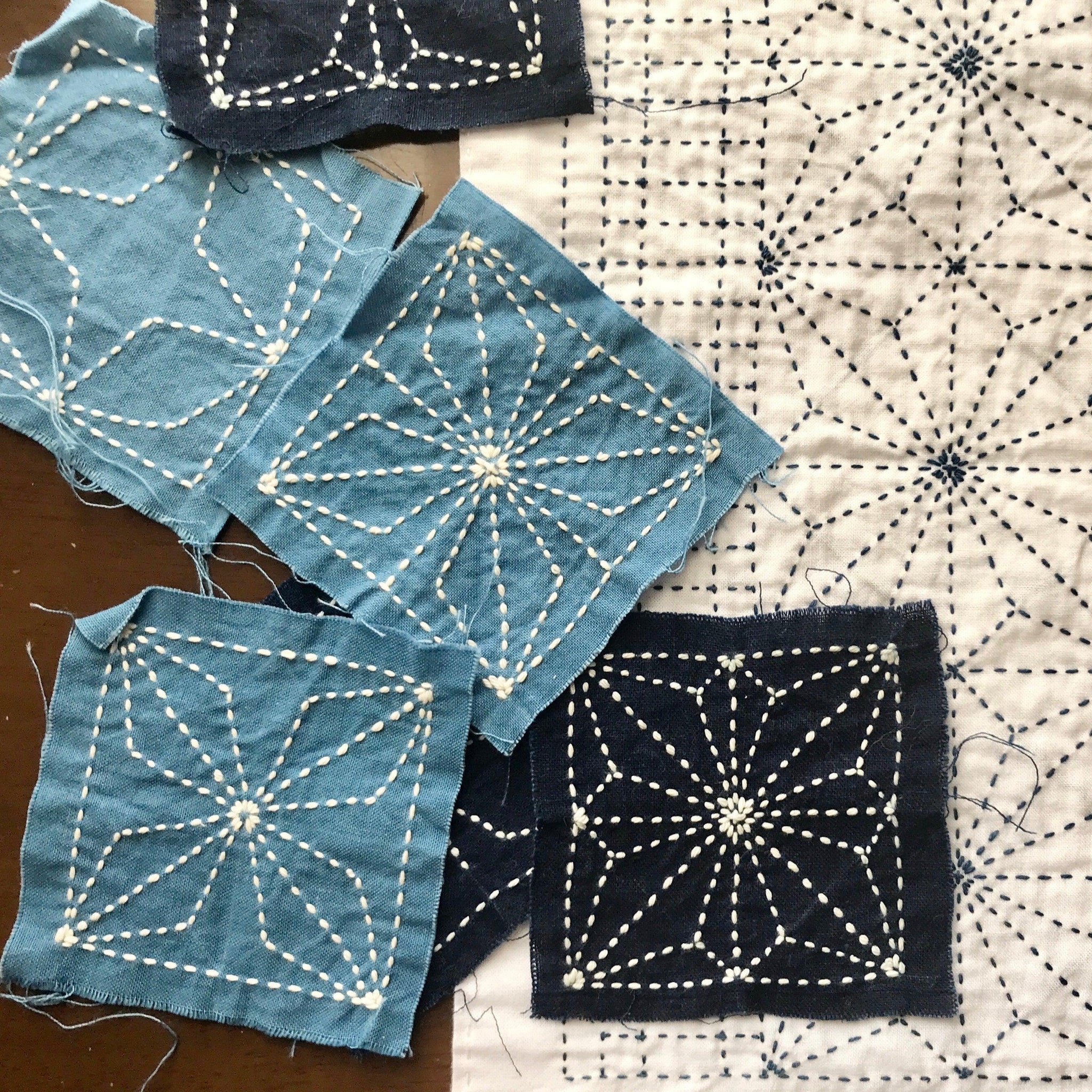 Kaku Asanoha squared Hemp Leaf Sashiko Bundle By Maydel kaku-asanoha-squared-hemp-leaf-sashiko-bundle-by-maydel