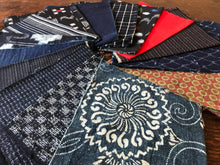 Load image into Gallery viewer, Japanese Vintage Cotton Fabric Assorted Pack / Indigo dyed, Kasuri, Shima, Katazome - SASHIKO.LAB
