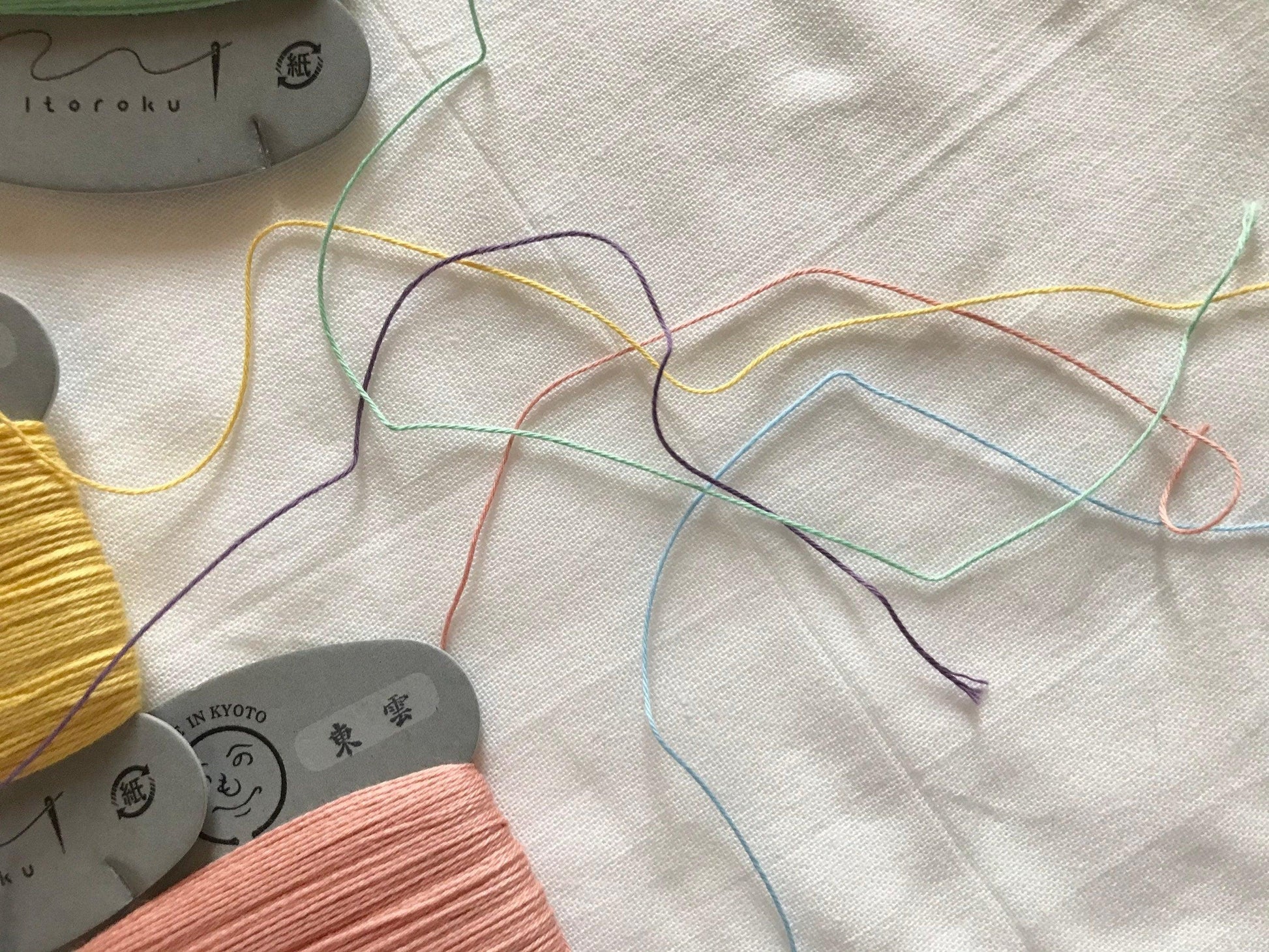 SASHIKO THREAD, Japan colors / 10 colors inspired by Japanese nature and culture. Perfect gift manufactured and dyed in Kyoto, Japan. - SASHIKO.LAB