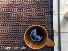 Load image into Gallery viewer, Dot-stenciled sashiko cloth  | white, navy, red, for making hanafukin - SASHIKO.LAB
