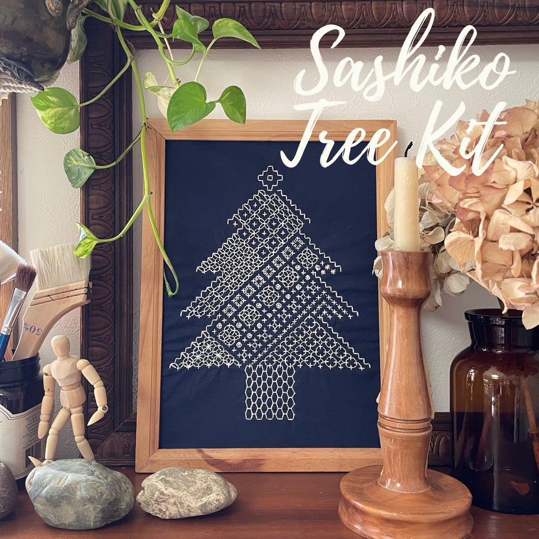 Sashiko Christmas tree kit – SASHIKO.LAB