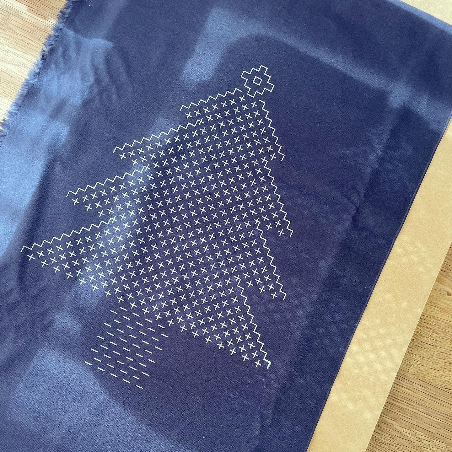 Sashiko Christmas tree kit - SASHIKO.LAB